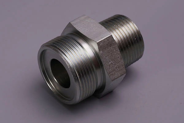 55° Tapered screw thread plane sealing end straight-through